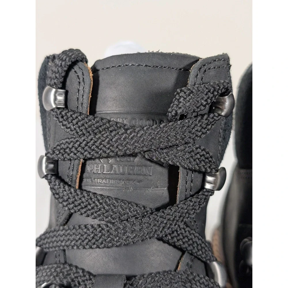 Polo Ralph Lauren Alpine Trail Boots Black Suede Mens 9.5D Hiking Outdoor